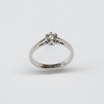 9ct White Gold Diamond Ring